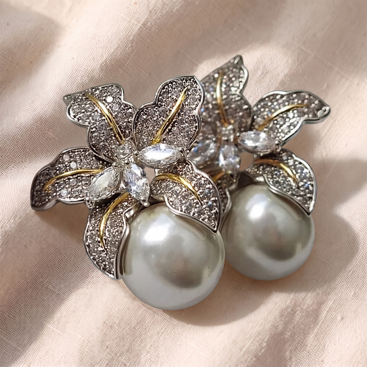 Orecchini Fiore di Perla | Tonalità Argento
