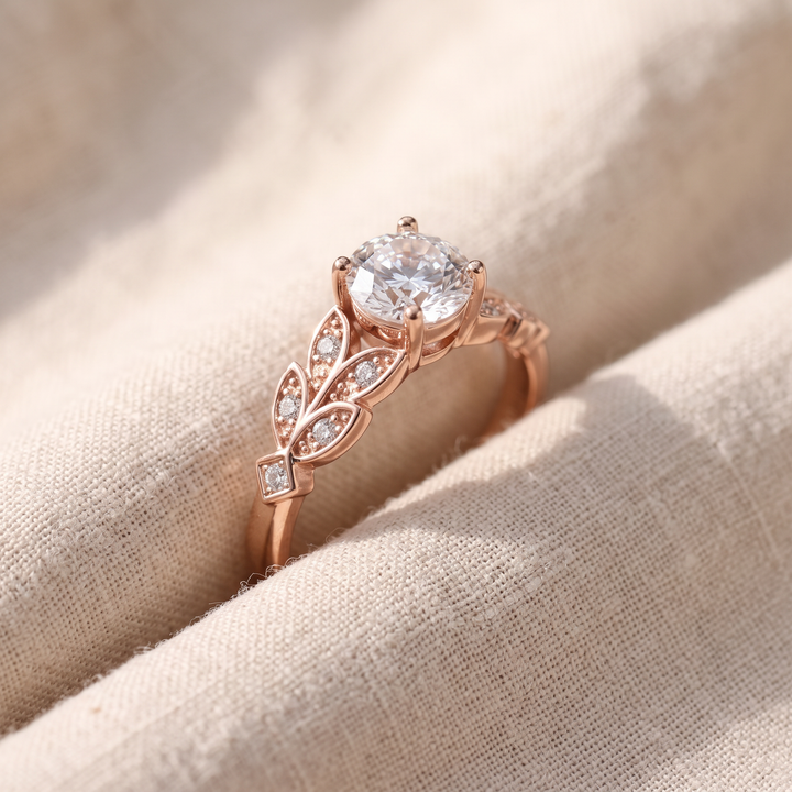 Anello con Corona di Fiori Esotici e Crystals Zirconia