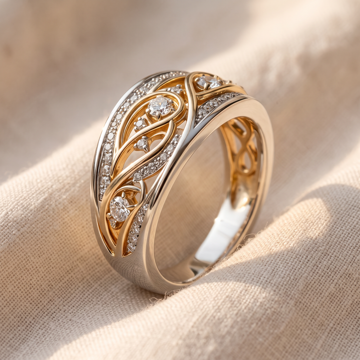 Anello a Cerchio Bicolore
