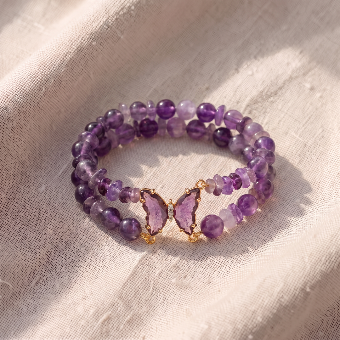 Set bracciale di perline con farfalle