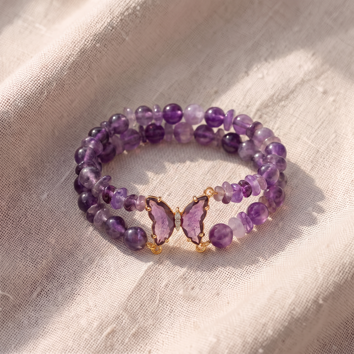 Set bracciale di perline con farfalle