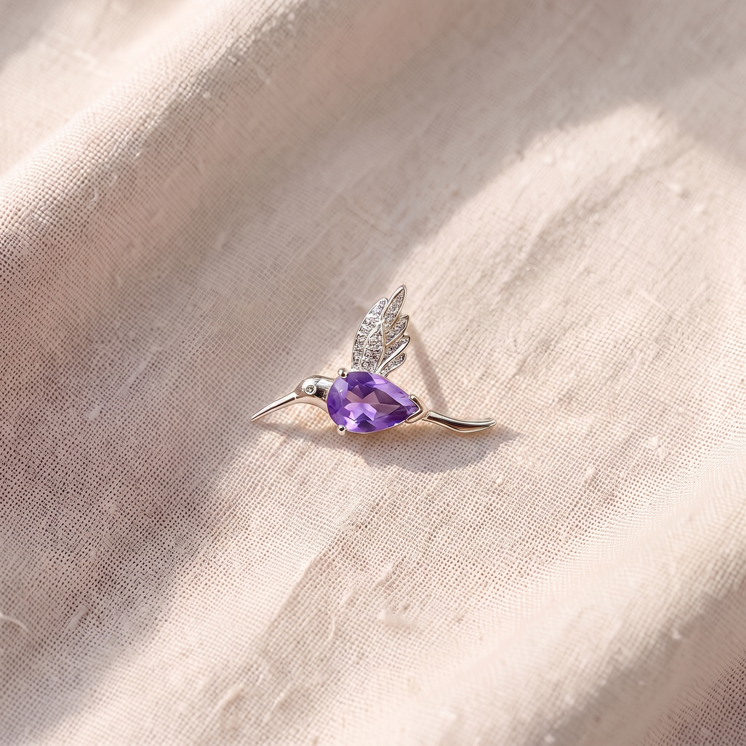 Orecchini argento piccoli con colibrì