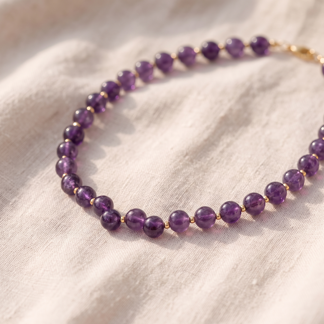 Collana di perle di ametista