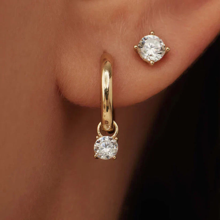 Set di orecchini con pietre | Oro