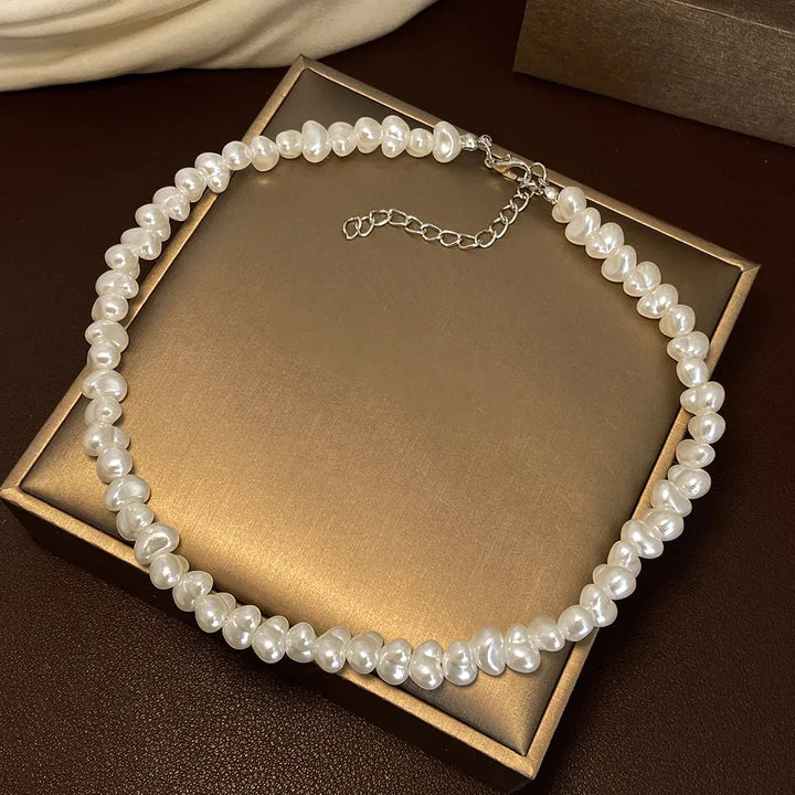 Collana Halo con Perla - Colore Argento