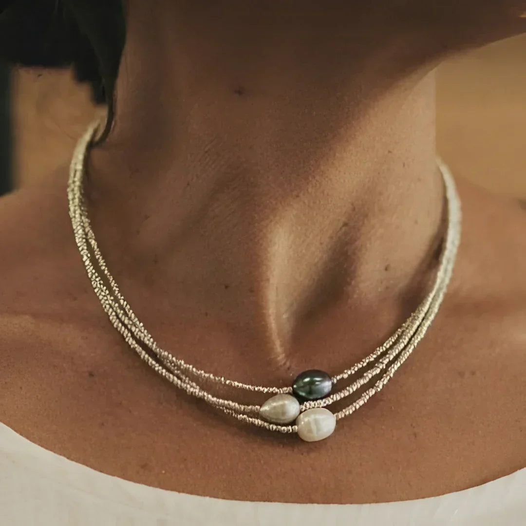 Collana con perle d&