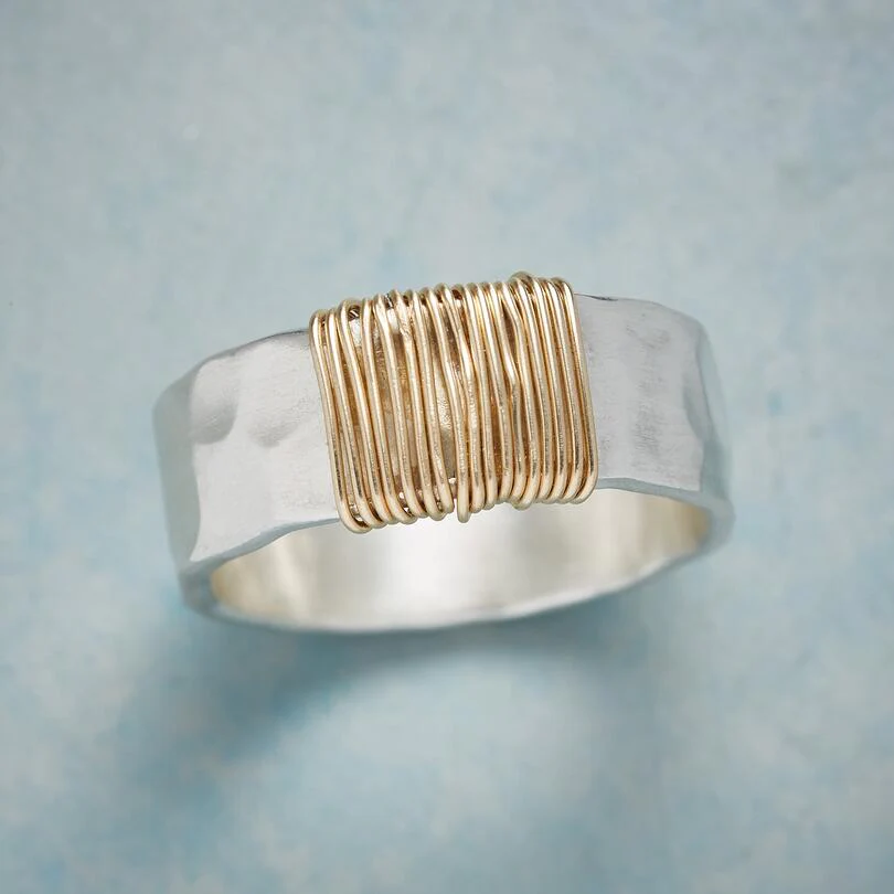 Anello oro e argento