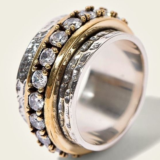 Anello oro e argento