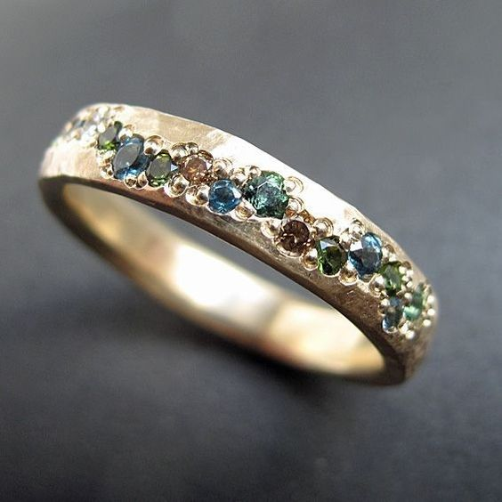 Anello rotante bicolore oro-argento