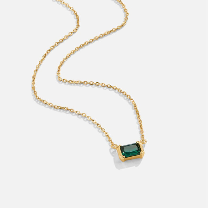 Collana con smeraldo verde