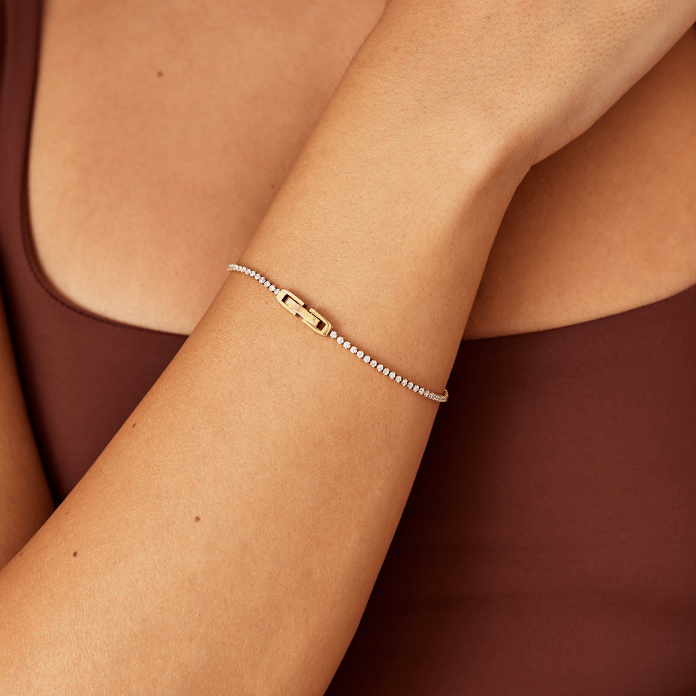 Bracciale da tennis in cristallo di lusso