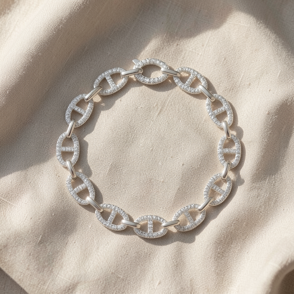 Bracciale a catena di lusso dorato