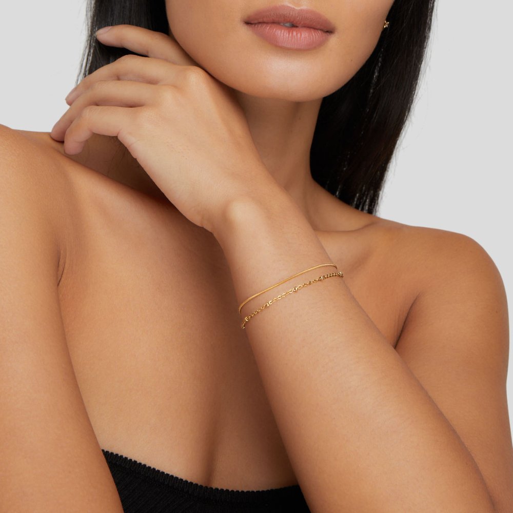 Bracciale a strati dorato
