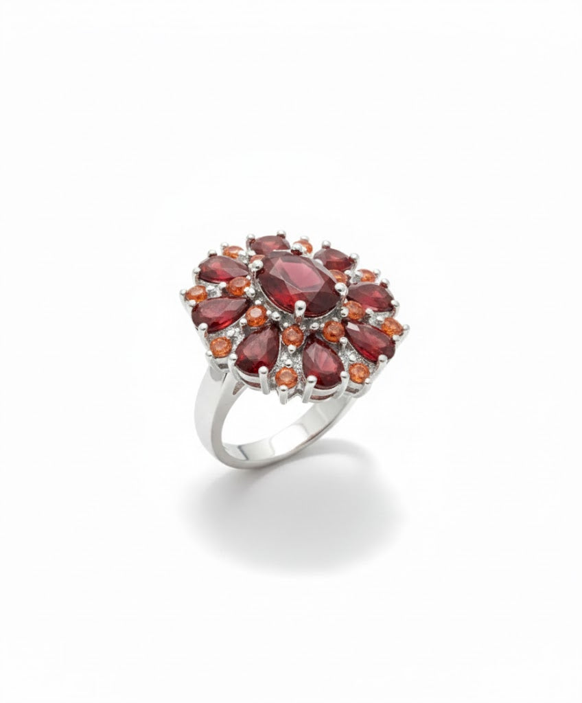 Anello Ruby Petalo Cremisi - Tonalità Oro