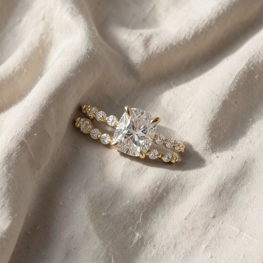 Set di anelli eternity con zirconi