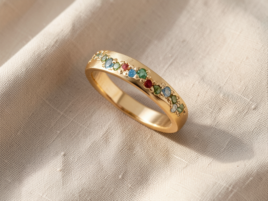 Anello rotante bicolore