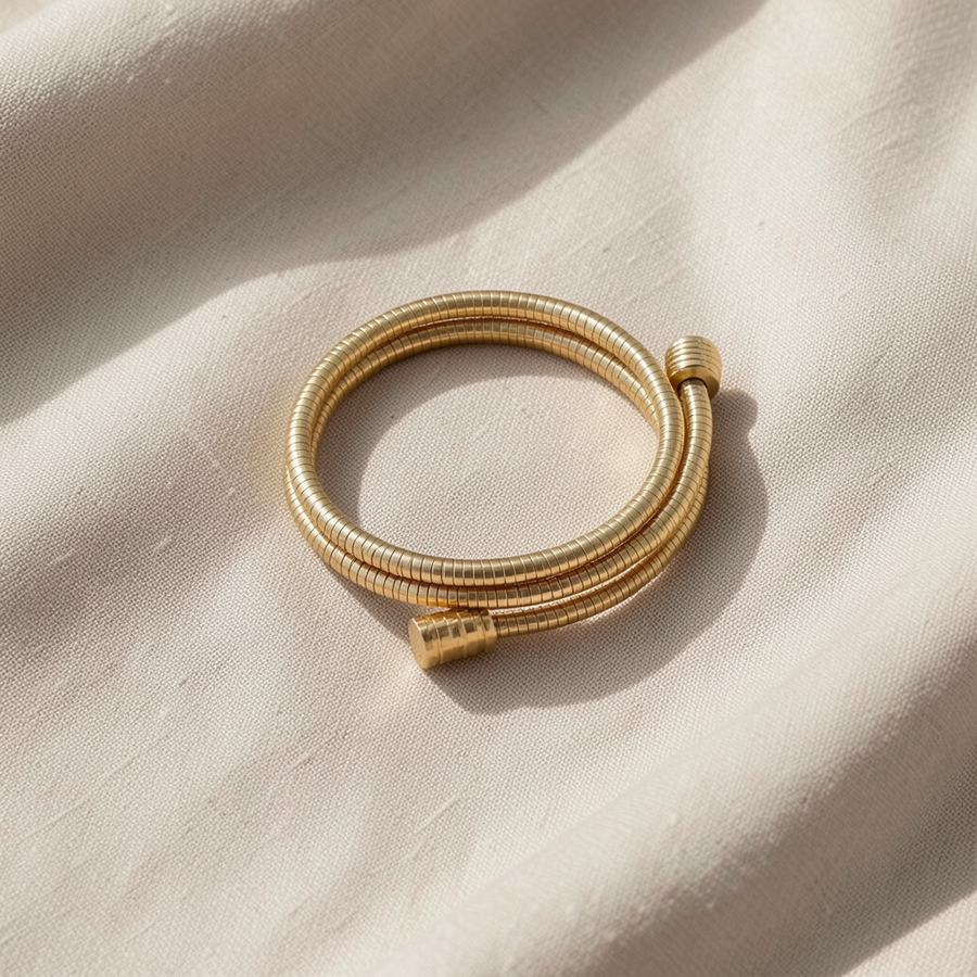 Bracciale dorato intrecciato Nodo