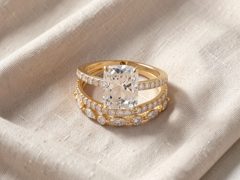 Set di anelli Eleganza dorata
