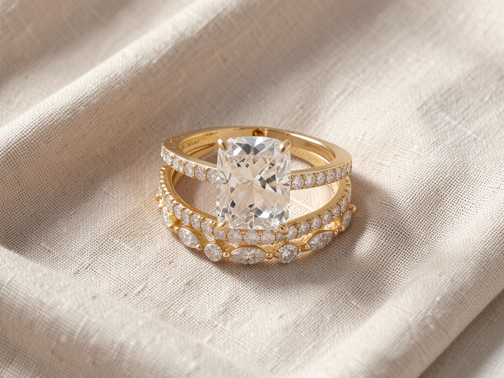 Set di anelli Eleganza dorata