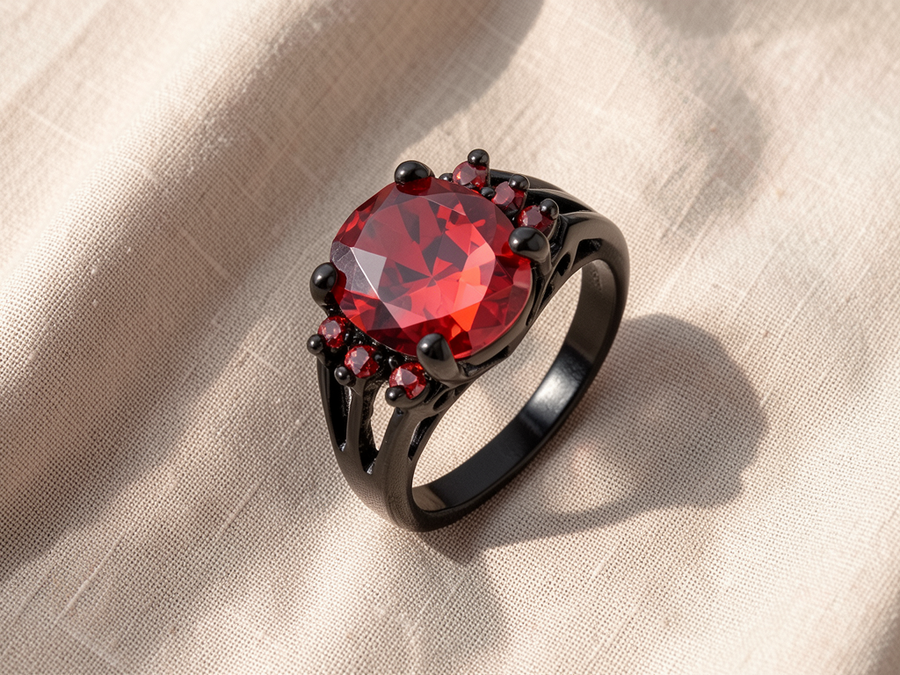 Anello eternity nero