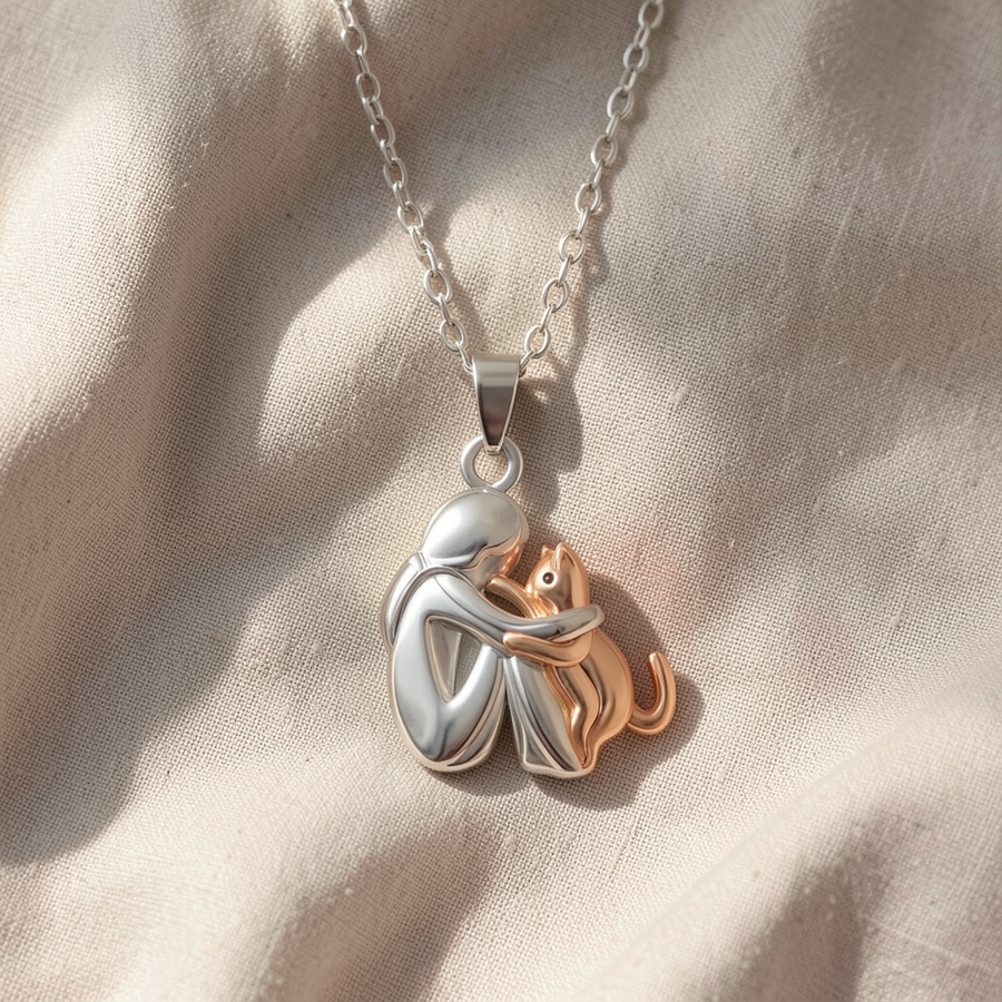 Collana abbraccio con gatto