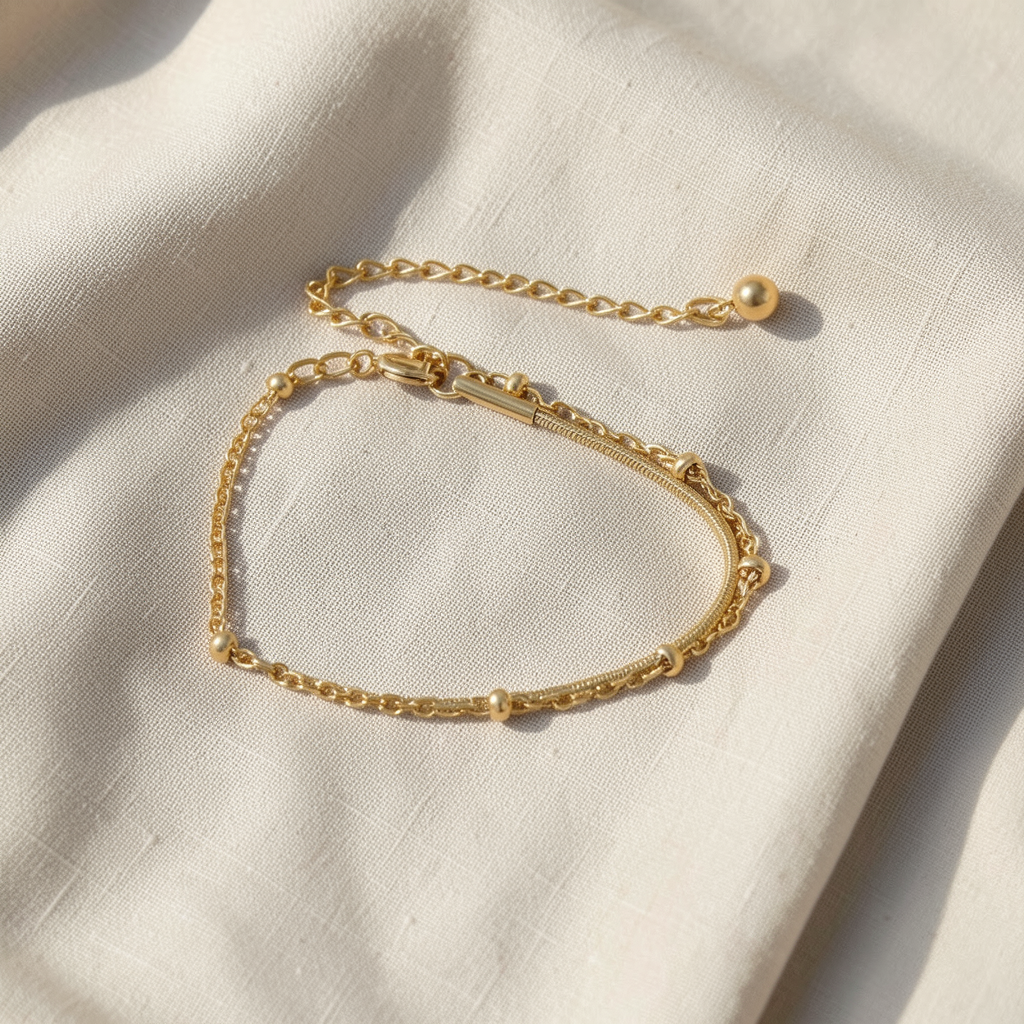 Bracciale a strati dorato