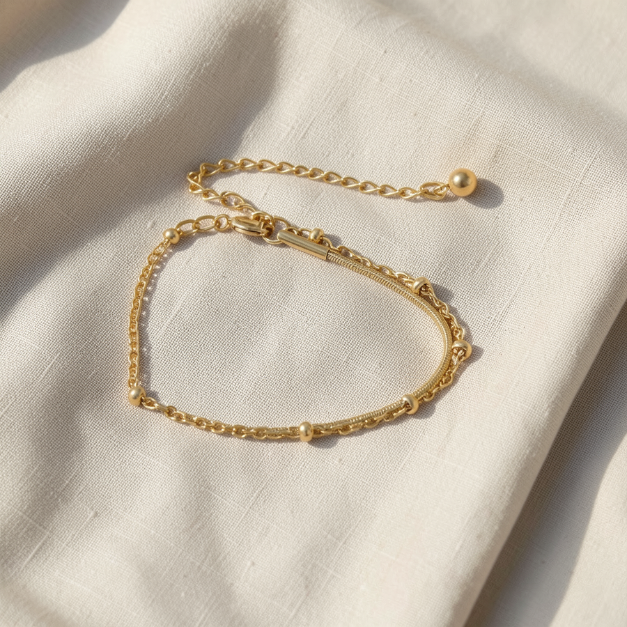 Bracciale a strati dorato