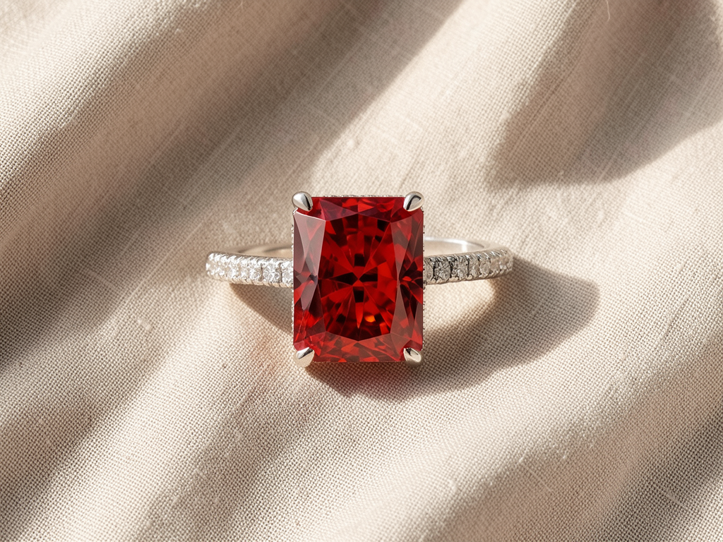 Anello con moissanite