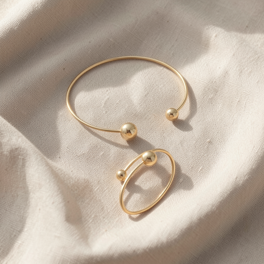 Set minimal di collana e bracciale