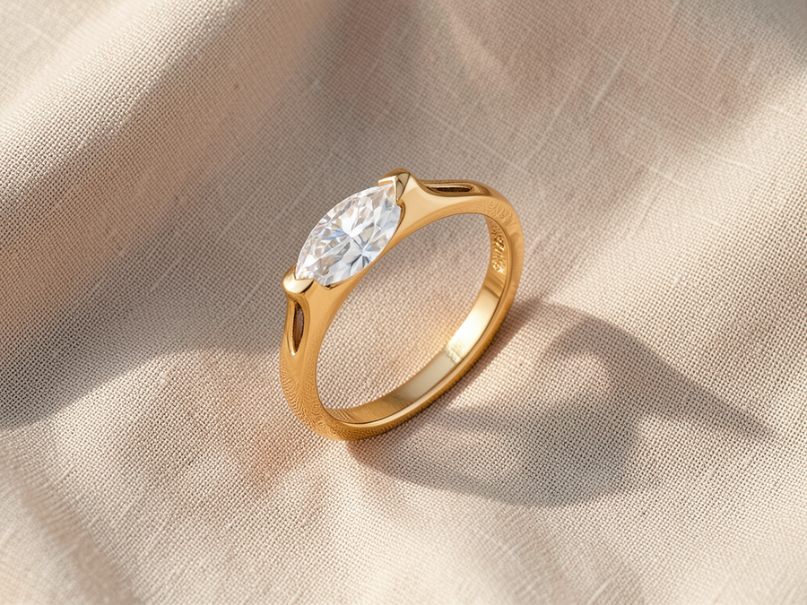 Anello sottile dorato
