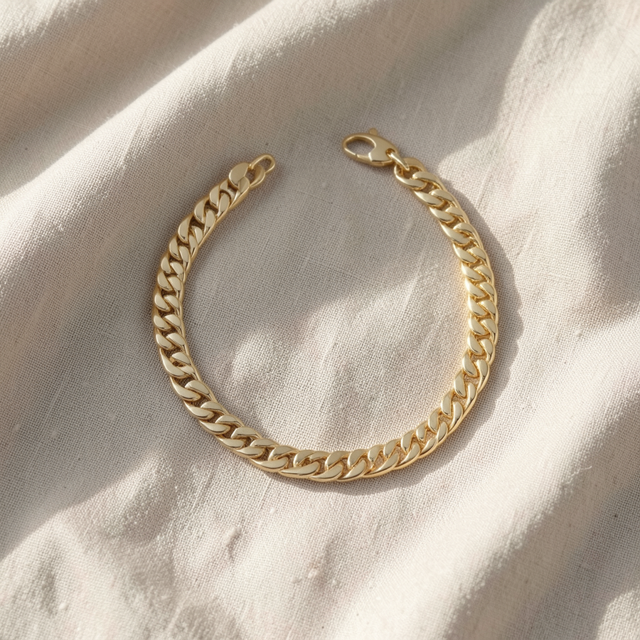 Bracciale cubano dorato