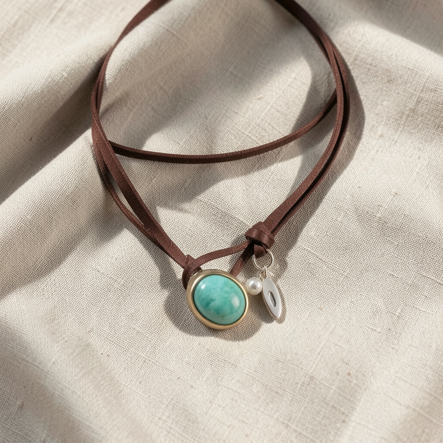 Collana bohémien con turchese