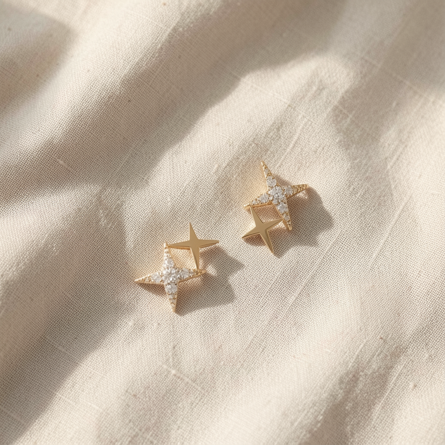 Orecchini stella brillanti