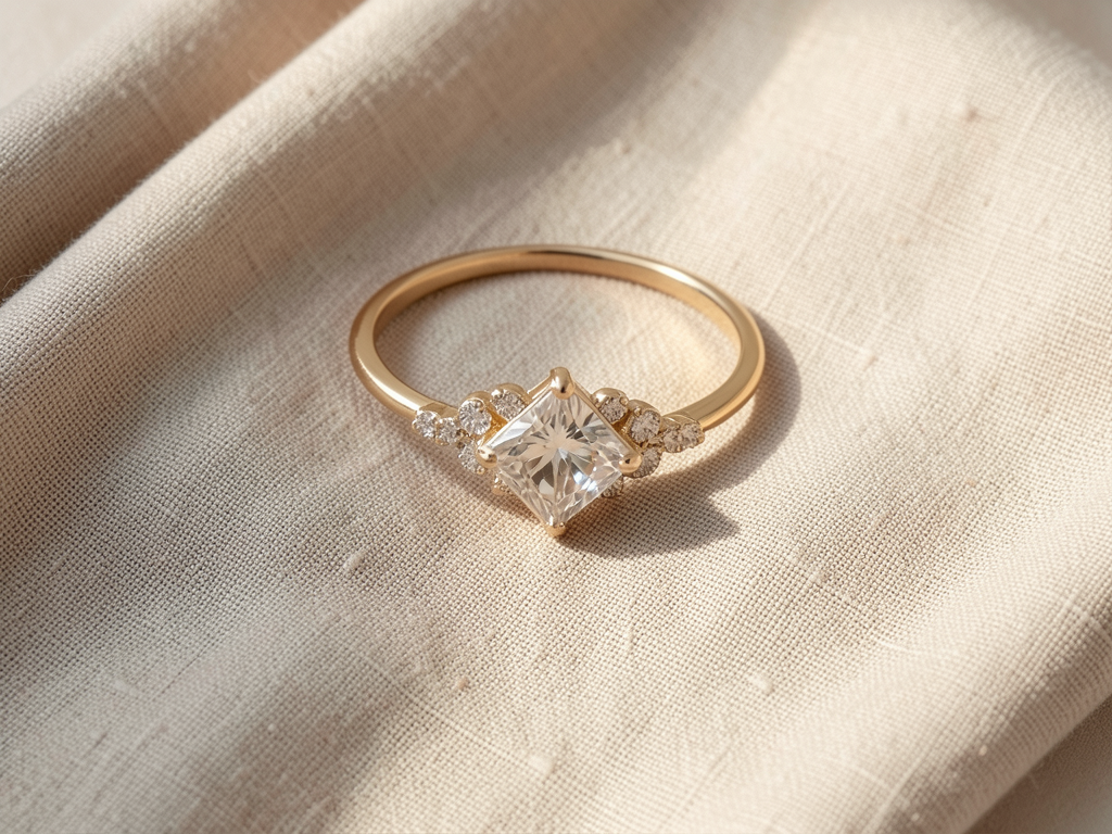 Anello accattivante corona di cristallo