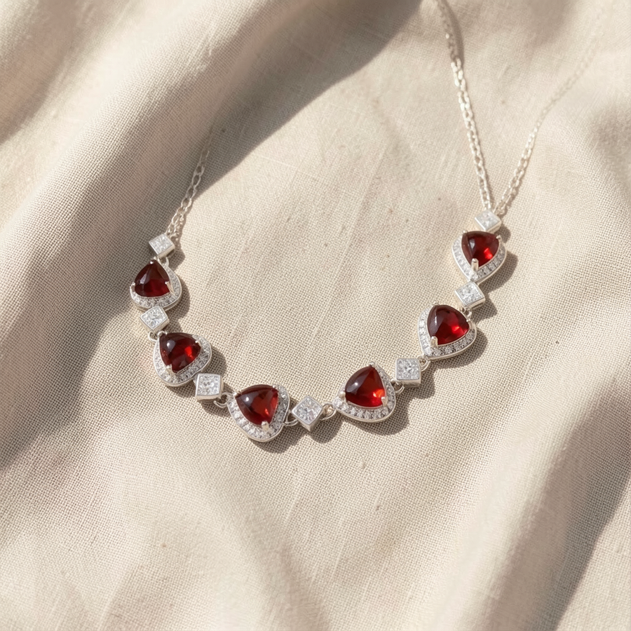Bracciale dell'amicizia con granato