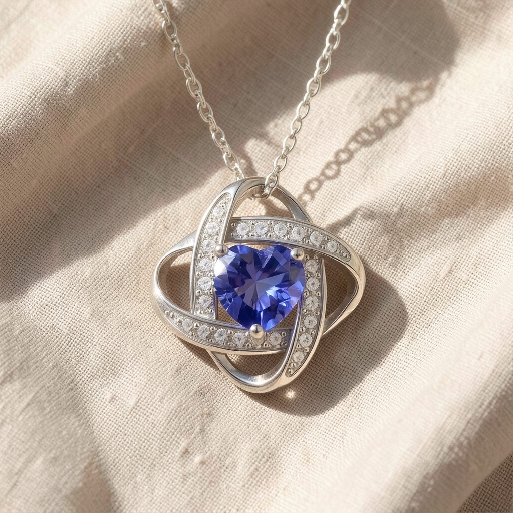 Collana con diamante blu | Oro bianco