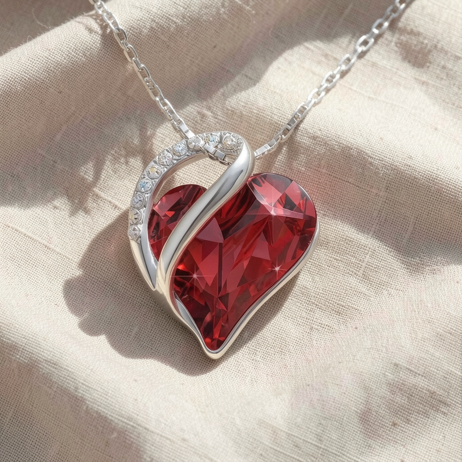 Collana cuore d'amore in cristallo