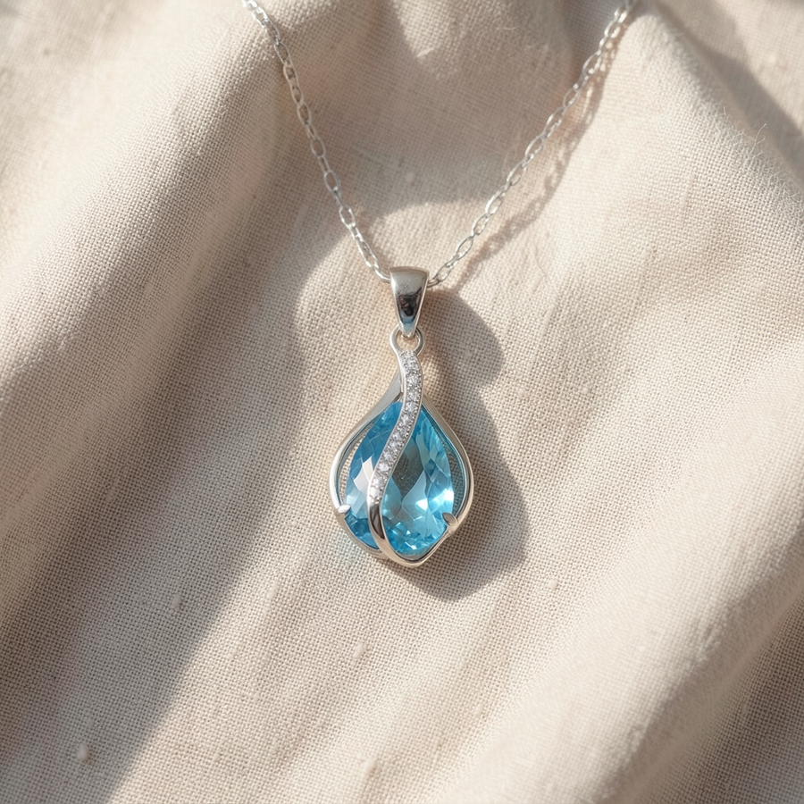 Collana Grazia blu scintillante