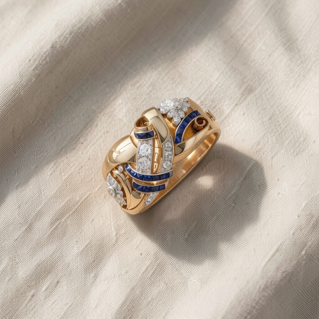 Anello Ravello dorato con zircone