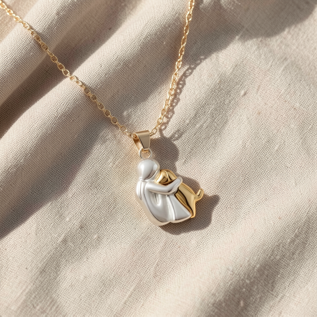Collana con pendente abbraccio cane