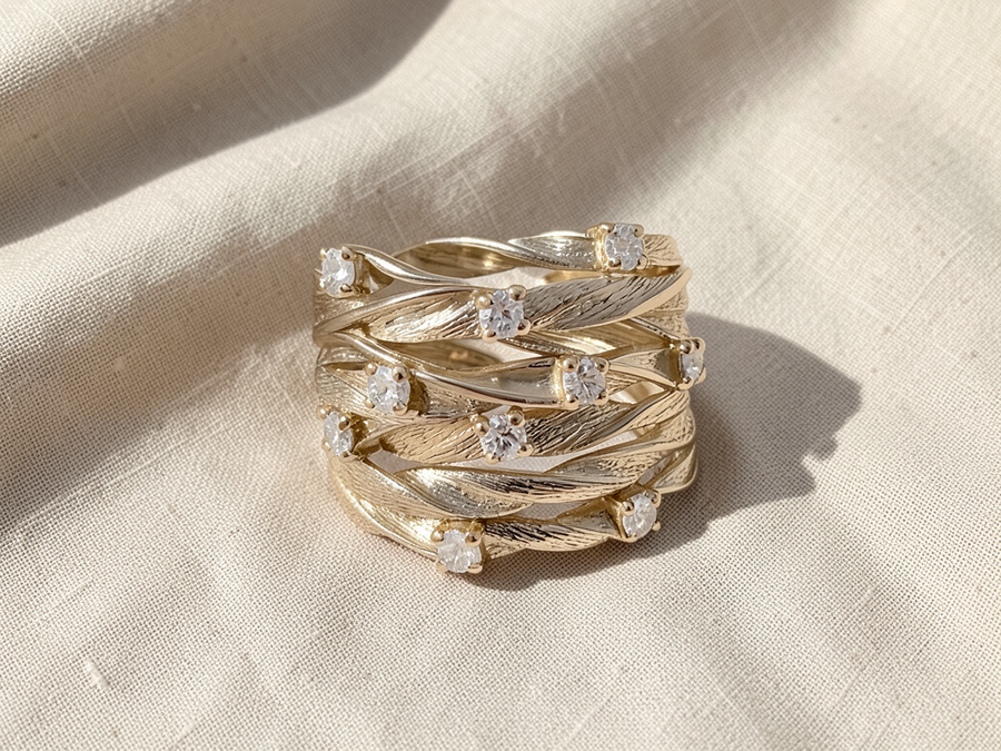 Anello boho dorato