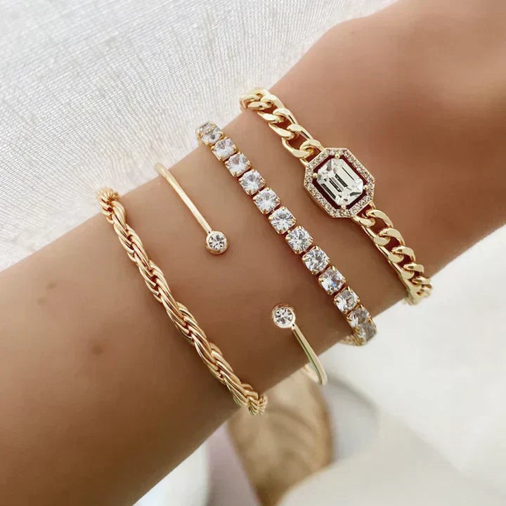 Bracciale intrecciato in oro